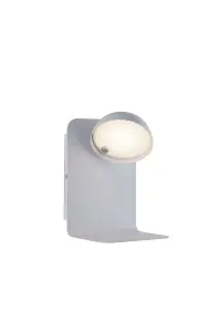 Luminosa Boing Integrated LED Swivel Wall Reading Lamp With Usb, White, 4000K