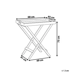 Acacia Wood Garden Tray Table Dark AMANTEA