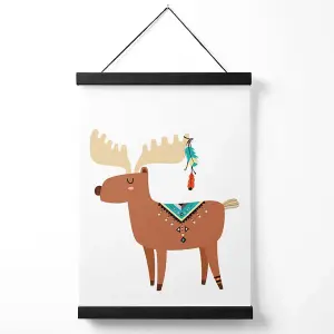 Reindeer Tribal Animal Medium Poster with Black Hanger