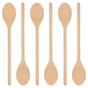 Argon Tableware Wooden Cooking Spoons - 35cm - Pack of 6