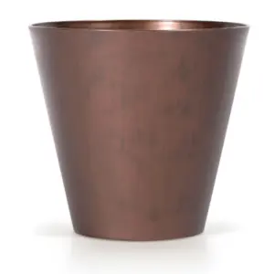 URBNLIVING 20cm Width Set of 1 Tubus Slim Corten Steel Flower Pot