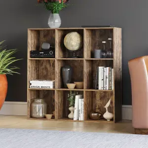 Vida Designs Durham 3x3 Cube Storage Unit, Dark Wood