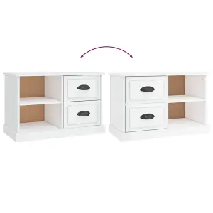 Berkfield TV Cabinet High Gloss White 73x35.5x47.5 cm Engineered Wood