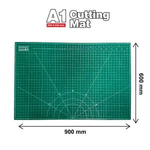 A1 Cutting Mat Self Healing Slip-Resistant Arts & Crafts Grid Design - 900x600mm