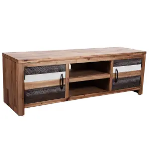 Berkfield TV Cabinet Solid Acacia Wood 120x35x40 cm