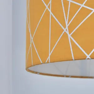 Inlight Printed Ochre Foil Lamp shade (D)30cm