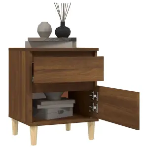 Berkfield Bedside Cabinet Brown Oak 40x35x50 cm