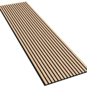 2 PACK Acoustic Wood Slat Wall Panel in Classic Oak 240cm x 60cm