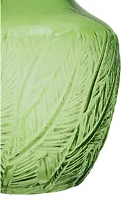 Interiors by Premier Corie Small Botanical Green Glass Vase