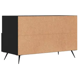 Berkfield TV Cabinet Black 80x36x50 cm Engineered Wood