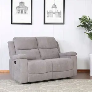 Ledbury 2 Seater Grey Fabric Manual Recliner Sofa