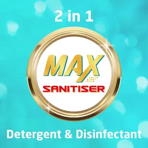 Asevi Max sanitiser hypoallergenic Laundry Detergent Washing 50 Washes 2.5L (Pack of 6)