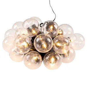 ValueLights Pair Of Decorative IP44 Rated LED Festoon Clear Globe String Lights