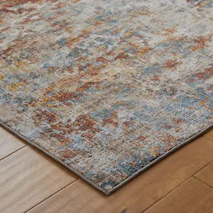 Modern Easy to Clean Multi Abstract Living Room Dining Room Bedroom Rug-240cm X 340cm