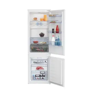 Beko ICQFVD373 70:30 Integrated Frost free Fridge freezer - White