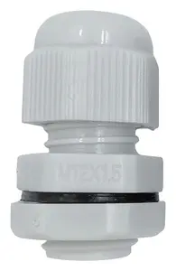 PRO ELEC - Nylon Cable Gland, M12, 3-6.5mm Cable Range, White, IP68