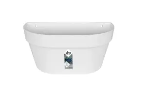 Elho Loft Urban Wall Basket Plastic Plant Pot 40cm in White