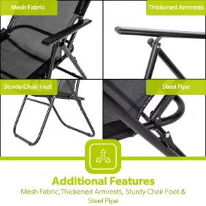 Royalford Folding Camping Chairs for Adults, Comfortable & Portable Folding Garden Chairs Heavy Duty for Outdoors, Fishing, Garden