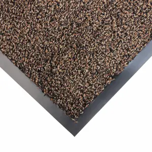 JVL Admiral Machine Washable Micorfibre Barrier Doormat 50x80cm Brown