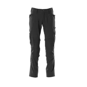 Mascot Accelerate Stretch Trousers with Kneepad Pockets - Black   (29.5) (Leg Length - Regular)