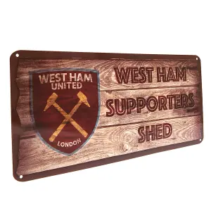 West Ham United FC Supporters Shed Plaque Brown (One Size)