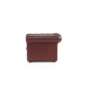 Chesterfield 3 Seater Sofa Old English Hazel Real Leather In Classic Style