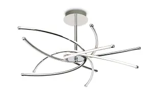 Luminosa Caprice Integrated LED Semi Flush Light Chrome