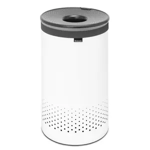 Brabantia Laundry Bin White / 63.5cm H x 38cm W x 38cm D