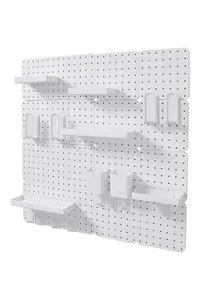 White Pegboard Combination Kit Board Set Hanging for Wall Organizer 840mm(H)