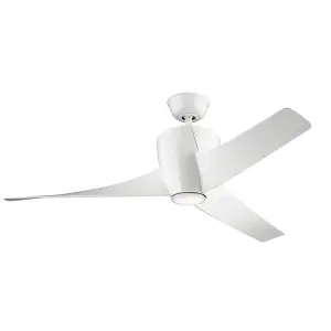 Luminosa Kichler Phree 3 Blade 142cm Ceiling Fan with LED Light White Remote Control