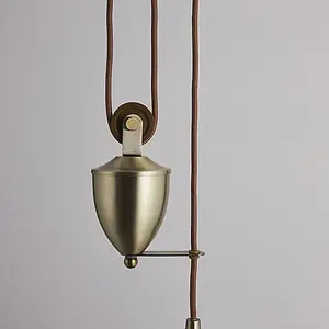 Luminosa Polka Dome Ceiling Pendant Light Antique Brass, E27