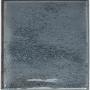 Johnson Tiles Maya Dark Grey Gloss Ceramic Indoor Wall Tile, Pack of 54, (L)245mm (W)75mm