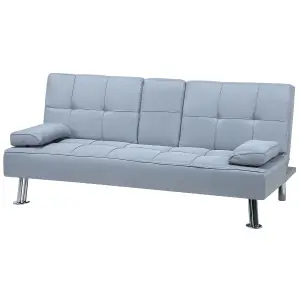 Beliani Modern Sofa Bed ROXEN Light Grey