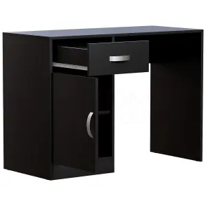 Vida Designs Hudson Black Computer Desk With 1 Drawer and Door