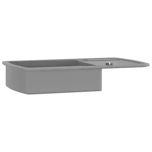 Berkfield Granite Kitchen Sink Single Basin Grey