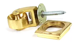 1x BRASS CASTOR & SQUARE29mm SCREW IN CASTOR  FURNITURE BEDS SOFAS CHAIRS STOOLS