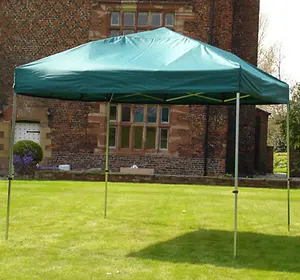 3m x 3m Trader-Max 30 Instant Shelter Pop Up Gazebos Frame & Canopy - Green