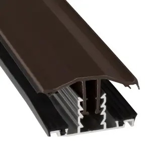 Brown Snapdown Rafter Supported TGlaze Glazing Bar for 10, 16 and 25mm Polycarbonate Roofing Sheets - 2.5m