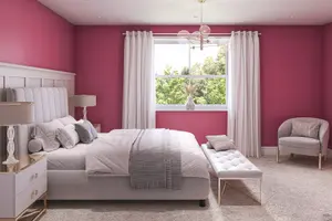 Hemway Interior Paint Matt Acrylic Berry Pink 2.5L Tin Durable Emulsion Walls Ceilings Kitchen Bathroom All Rooms