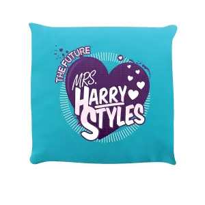 Grindstore The Future Mrs Harry Styles Filled Cushion Turquoise (One Size)