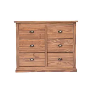 Tirolo 6 Drawer Chest of Drawers Brass Cup Handle