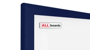 ALLboards Whiteboard dry erase magnetic surface wooden dark blue navy frame 60x40 cm