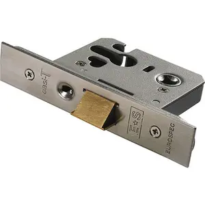 EURO Profile Mortice Cylinder Night Latch Case 76mm Satin Stainless Steel