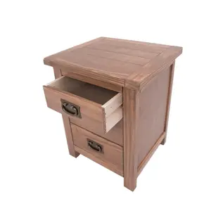 Padua 3 Drawer Bedside Table Brass Drop Handle