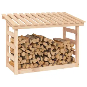 Berkfield Firewood Rack 108x64.5x78 cm Solid Wood Pine