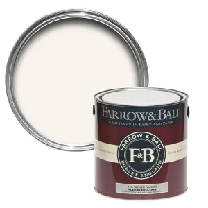 Farrow & Ball Modern All white No.2005 Matt Emulsion paint, 2.5L