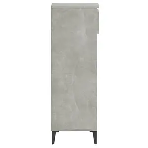 Berkfield Shoe Rack Concrete Grey 40x36x105 cm Engineered Wood