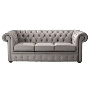 Chesterfield 3 Seater Shelly Rocking Leather Sofa Bespoke In Classic Style