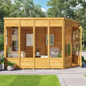 BillyOh Renna Tongue and Groove Corner Summerhouse - 11x7 - Doors on Right