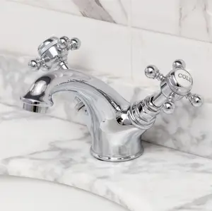 Georgina Traditional Chrome Deck-mounted Basin Mono Mixer Tap